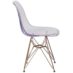 Emma And Oliver Ghost Chair With Gold Metal Base -Homcom Furniture Shop GUEST 42d7d38e d5b4 4a07 ba64 fb281df8ce8e