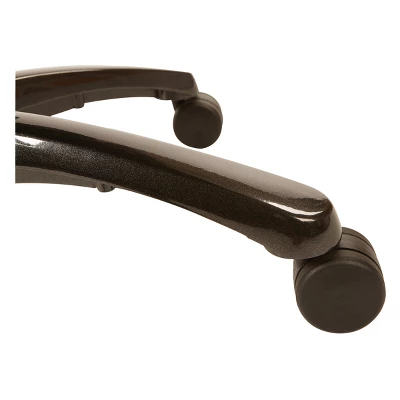 Vertical Mesh Back Chair With Shiny Base And Coal Free Flex Fabric With Headrest - OSP Home Furnishings 6 Vertical Mesh Back Chair With Shiny Base And Coal Free Flex Fabric With Headrest - OSP Home Furnishings - Image 4