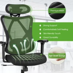 Costway Ergonomic High Back Mesh Office Chair W/ Adjustable Lumbar Support -Homcom Furniture Shop GUEST 439c294a 31f2 430d 99a4 f9b01fc04613