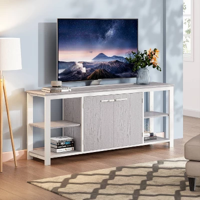 70 " Enclosed Storage TV Stand For TVs Up To 75" Antique Oak - Home Essentials 3 70 " Enclosed Storage TV Stand For TVs Up To 75" Antique Oak - Home Essentials