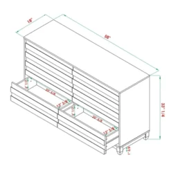Ilya Solid Wood Modern Panel Front 6 Drawer Dresser - Saracina Home -Homcom Furniture Shop GUEST 444194b5 0b39 45be 9090 0d7dbeceade2