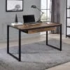 Eriboll Writing Desk With 1 Drawer And USB Plug Sand Black/Natural Tone - HOMES: Inside + Out -Homcom Furniture Shop GUEST 444f250a a1b1 42fb 8820 d9995e1da52d