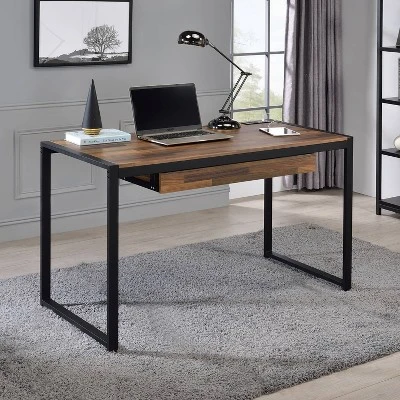 Eriboll Writing Desk With 1 Drawer And USB Plug Sand Black/Natural Tone - HOMES: Inside + Out 3 Eriboll Writing Desk With 1 Drawer And USB Plug Sand Black/Natural Tone - HOMES: Inside + Out