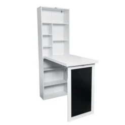 Wall Mount Folding Desk Cabinet With Blackboard White - Danya B. 26 Wall Mount Folding Desk Cabinet With Blackboard White - Danya B. -Homcom Furniture Shop GUEST 4509e64b f948 4b32 a049 36073fb49dbb