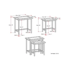 2pc Rhonda Solid Mango Wood Nesting Side Table - Wyndenhall -Homcom Furniture Shop GUEST 45ad1355 02be 4bf5 904d 0091170ec085