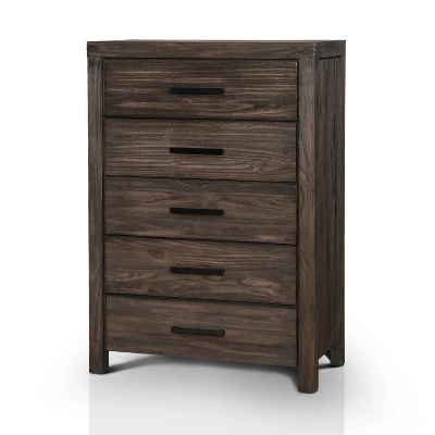 Simones Rustic 8 Drawer Dresser And Mirror Wire-Brushed Rustic Brown - HOMES: Inside + Out 5 Simones Rustic 8 Drawer Dresser And Mirror Wire-Brushed Rustic Brown - HOMES: Inside + Out - Image 3