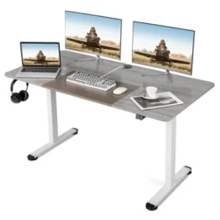 Costway Electric Height Adjustable Standing Desk, Sit To Stand Computer Workstation Home Office Desk -Homcom Furniture Shop GUEST 463b7c4a c361 40da 9943 86d71a990a1f