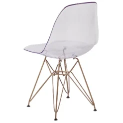 Emma And Oliver Ghost Chair With Gold Metal Base -Homcom Furniture Shop GUEST 46ac7d58 7659 4b5e 8e4f 4d60602518d4