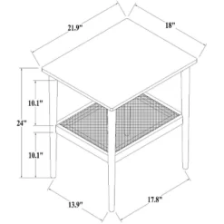Wood & Cane Square Accent Side Table - Hearth & Hand™ With Magnolia -Homcom Furniture Shop GUEST 46b28839 eb42 4b32 a0f7 6d40fd6b5238