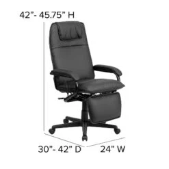 Emma And Oliver High Back Black LeatherSoft Executive Reclining Ergonomic Office Chair With Arms -Homcom Furniture Shop GUEST 47156e3f ccef 4f31 b8a0 5fd5f3e699c1