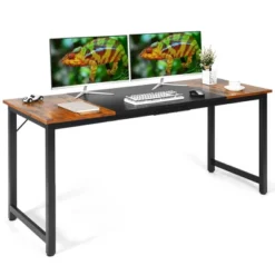 Costway 63'' Large Computer Desk Writing Workstation Conference Table Home Office -Homcom Furniture Shop GUEST 472210b0 f47e 4963 80c4 1cbfa8f83bcc