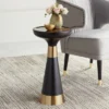 Studio 55D Modern Glam Luxe Metal Round Accent Side End Table 13" Wide Black Gold For Living Room Home House Entryway Balcony -Homcom Furniture Shop GUEST 477415b3 b294 4181 b253 9ee1b83d154a