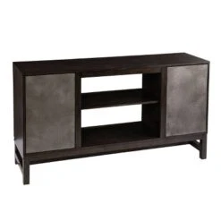 Tifchar Storage Media Cabinet Brown/Antique Silver - Aiden Lane -Homcom Furniture Shop GUEST 47ea0856 56ef 4f4f 828e 7c5f261f095a
