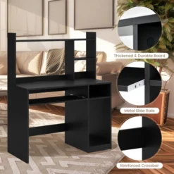 Costway Computer Desk Study Bookcase Workstation With Charging Station Hutch & CPU Stand -Homcom Furniture Shop GUEST 4ad762c2 9564 49ad bb0d 2718fe895640