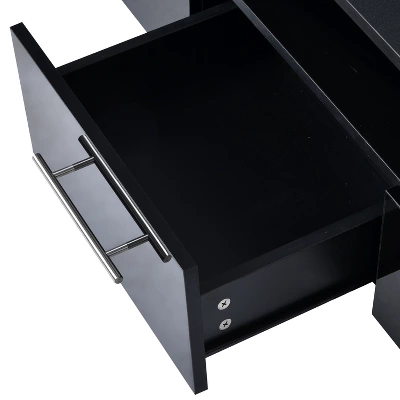 ModernLuxe Modern Stylish Functional TV Stand With Color Changing LED Lights High Gloss TV Cabinet 6 ModernLuxe Modern Stylish Functional TV Stand With Color Changing LED Lights High Gloss TV Cabinet - Image 4