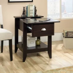Sauder Shoal Creek Smart Center Side Table Jamocha Wood Finish -Homcom Furniture Shop GUEST 4bb36ddd 158f 4ebe a1d0 63918bdc3376