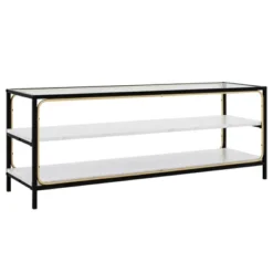 Costway 3-Tier TV Stand Entertainment Center For TV's Up To 50'' W/ Tempered Glass Top -Homcom Furniture Shop GUEST 4bd7aa74 68ae 4fa8 9991 5e947c686d83