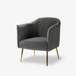 Velvet Barrel Chair With Goden Base Contemporary And Classic Velvet Accent Chair For Living Room | Karat Home -Homcom Furniture Shop GUEST 4cada3e2 2d25 4271 bfbe 6f8147a08be2