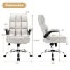 Costway High Back Big & Tall Office Chair Adjustable Swivel W/Flip-up Arm 2 Costway High Back Big & Tall Office Chair Adjustable Swivel W/Flip-up Arm -Homcom Furniture Shop GUEST 4d14a096 4a8b 417d aa57 ba4456ba2344