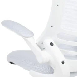 Flash Furniture Mid-Back White Mesh Swivel Ergonomic Task Office Chair With White Frame And Flip-Up Arms -Homcom Furniture Shop GUEST 4d97151d 49a2 4127 be0e 0b5a156bd304