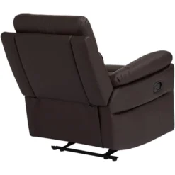 Elm Lane Newport Dark Brown Faux Leather Recliner Chair Modern Armchair Comfortable Push Manual Reclining Footrest For Bedroom Living Room Reading -Homcom Furniture Shop GUEST 50c2b268 20f6 4a61 bd93 4b53f0060208
