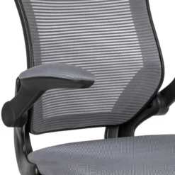 Flash Furniture Mid-Back Mesh Ergonomic Drafting Chair With Adjustable Foot Ring And Flip-Up Arms -Homcom Furniture Shop GUEST 52379128 1d8b 4405 b137 0aa8fc478481