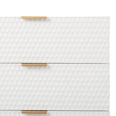 Jolie 5 Drawer Tallboy Dresser White - Adore Decor 5 Jolie 5 Drawer Tallboy Dresser White - Adore Decor - Image 3