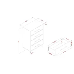 Esigne Mid-Century 4 Drawer Chest Light Oak - HOMES: Inside + Out 15 Esigne Mid-Century 4 Drawer Chest Light Oak - HOMES: Inside + Out -Homcom Furniture Shop GUEST 53a18ca1 b8d5 4f30 a6df 89f1dbf4c95d