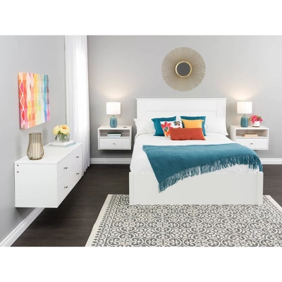 Floating 4 Drawers Dresser White - Prepac 15 Floating 4 Drawers Dresser White - Prepac - Image 13