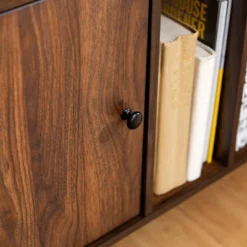 Modern Vinyl Record Player Storage TV Stand For TVs Up To 65" Dark Walnut - Saracina Home 18 Modern Vinyl Record Player Storage TV Stand For TVs Up To 65" Dark Walnut - Saracina Home -Homcom Furniture Shop GUEST 5506d0d6 4998 4dc3 9b64 c3867146005b