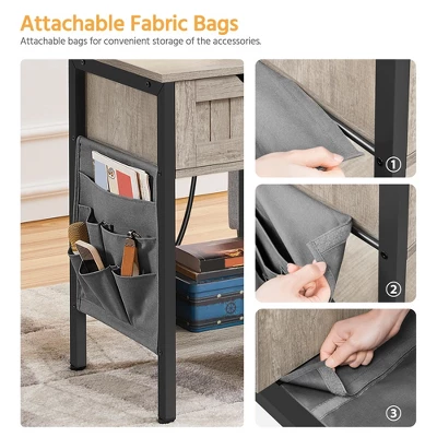 Yaheetech Storage End Table With Charging Station 6 Yaheetech Storage End Table With Charging Station - Image 4