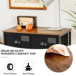 Costway 5 Drawer Dresser Fabric Storage Tower Organizer Unit Sturdy Steel Frame -Homcom Furniture Shop GUEST 5528a912 bf11 4b22 9ffd b848f66fedcd