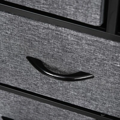 HOMCOM 8-Drawer Dresser, 3-Tier Fabric Chest Of Drawers, Storage Tower Organizer Unit With Steel Frame For Bedroom, Hallway 6 HOMCOM 8-Drawer Dresser, 3-Tier Fabric Chest Of Drawers, Storage Tower Organizer Unit With Steel Frame For Bedroom, Hallway - Image 4