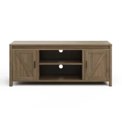 65-inch TV Stand – 2-Door Entertainment Center, Adjustable Media Console Shelves, Cable Management And Farmhouse Style By Lavish Home (Gray Woodgrain) 15 65-inch TV Stand – 2-Door Entertainment Center, Adjustable Media Console Shelves, Cable Management And Farmhouse Style By Lavish Home (Gray Woodgrain) -Homcom Furniture Shop GUEST 57280a7a e029 4109 b3ee cac650c686f7