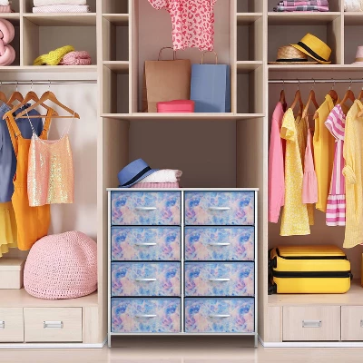 Sorbus Fabric Dresser With Drawers For Children's Room Blue 3 Sorbus Fabric Dresser With Drawers For Children's Room Blue