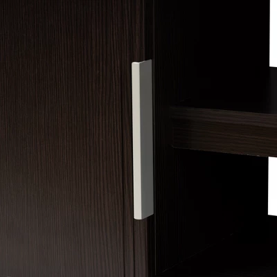 Marley Modern And Contemporary Finished TV Stand For TVs Up To 47" Dark Brown - Baxton Studio 6 Marley Modern And Contemporary Finished TV Stand For TVs Up To 47" Dark Brown - Baxton Studio - Image 4