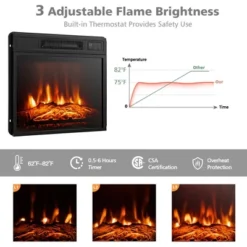 Costway 58'' 2-Tier Fireplace TV Stand W/18'' 1400W Electric Fireplace 65'' -Homcom Furniture Shop GUEST 592d0ab3 848c 4fec 8f10 bfc2ae0c43f5