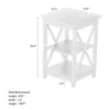 Lavish Home End Table With 2 Shelves And X-Leg Design, White -Homcom Furniture Shop GUEST 59fc91f4 a807 4bbf b970 93f7d95bc9b6