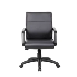 Mid Back Executive Chair In Leatherplus - Black - Boss -Homcom Furniture Shop GUEST 5ac681aa adc8 471e bb56 5b2b574f4377