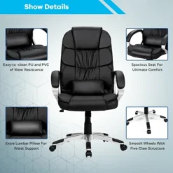 Costway Ergonomic Office Task Chair High Back Leather Swivel -Homcom Furniture Shop GUEST 5b346617 30c4 49bc 80b7 1fa738b1704b