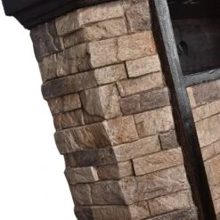 39" Freestanding Electric Fireplace Tan - Home Essentials -Homcom Furniture Shop GUEST 5c0a2f91 77c4 4818 8561 de41bac1d05d