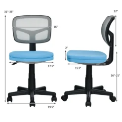 Tangkula Armless Mesh Office Chair Ergonomic Swivel Computer Desk Chair Height Adjustable Task Chair For Adults And Kids -Homcom Furniture Shop GUEST 5c543ab1 fb6e 4cf9 b1d3 4814d3780a15