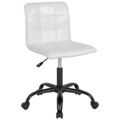 Emma And Oliver Home Office Armless Task Office Chair With Tufted Back/Seat -Homcom Furniture Shop GUEST 5c85cc7c 926f 4922 9e67 b4261627e02f