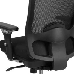 Emma And Oliver 24/7 350 Lb. Big & Tall Black Mesh Synchro-Tilt Swivel Ergonomic Office Chair -Homcom Furniture Shop GUEST 5ca594e6 c8b8 44f9 a7e5 b76a8f5d01ea