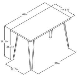 Heywood Wood Writing Desk - Room & Joy -Homcom Furniture Shop GUEST 5ce56f44 470f 4cdb 8ea4 fe3d60255973