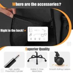 Costway Adjustable Home Office Computer Chair Swivel Rocking Executive Desk Chair With Arms -Homcom Furniture Shop GUEST 5def66c4 4457 4134 bbdd b8d82b5cf30f