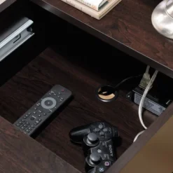 Sauder Shoal Creek Smart Center Side Table Jamocha Wood Finish -Homcom Furniture Shop GUEST 5e2b8bf2 6868 4902 b774 45b307eb7a25