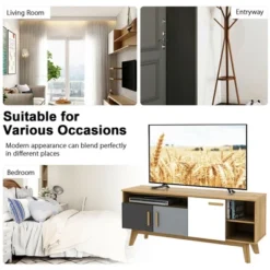 Costway TV Stand For TVs Up To 65'' Entertainment Center Console W/ Adjustable Shelf -Homcom Furniture Shop GUEST 5f82bb31 d738 4651 aa39 ae0209f0783a