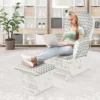 Tangkula Rocking Chair Baby Nursery Chair Glider With Ottoman &Storage Pocket -Homcom Furniture Shop GUEST 5feb9d3e bda7 46a6 aee1 299121dccac9