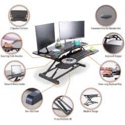 FlexPro Hero Standing Desk Converter - 37” Sit To Stand Desk With Keyboard Tray – Stand Steady 16 FlexPro Hero Standing Desk Converter - 37” Sit To Stand Desk With Keyboard Tray – Stand Steady -Homcom Furniture Shop GUEST 60829ee5 e66a 48b6 ae58 4cc43d45684d